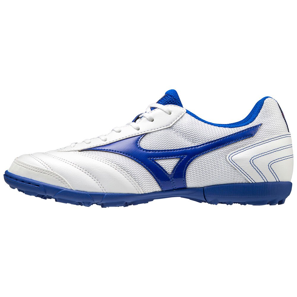 Womens Mizuno MRL Sala Club TF Soccer Shoes White/Blue Philippines (JBCSHX318)